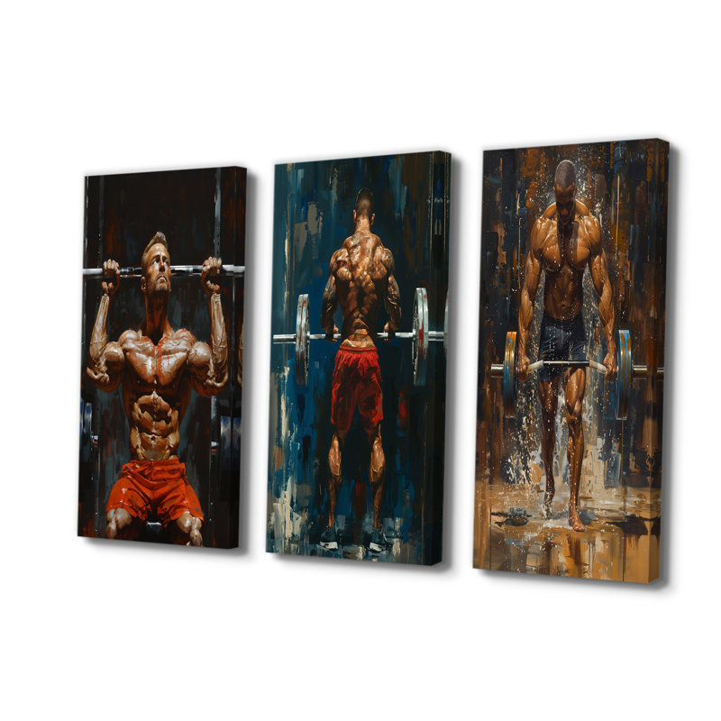 Concours d'athlétisme déterminé I - Collection d'art mural moderne, Toile tendue, Ne s’applique pas, H 32 po x l 48 po