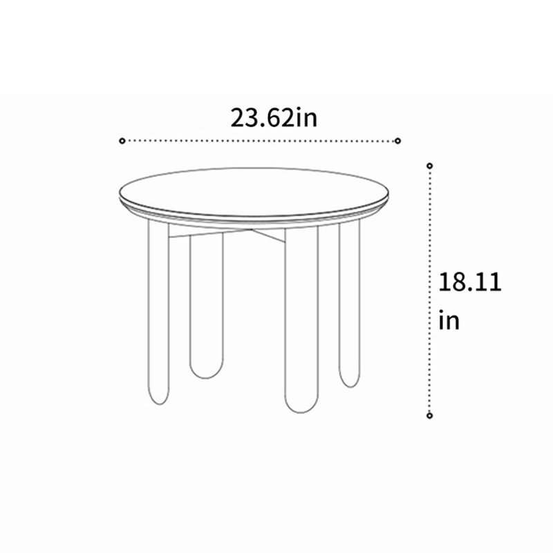 Table basse ronde, H 18,11 po x L 23,62 po x l 23,62 po