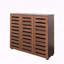 Armoire de rangement à chaussures en bois avec portes à persiennes