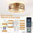 Vintage 18" 4-Light Weathered Gold Flush Mount Smart Ceiling Fan With Remote and APP Control