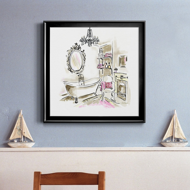 «Pink Opulence II», reproduction sur toile encadrée, H 30,5 po x l 30,5 po x P 1,5 po, Toile avec cadre noir