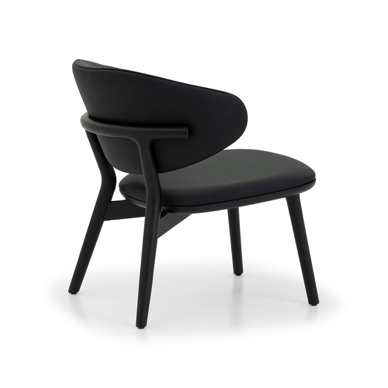 Soren Lounge Chair, Midnight Vegan Leather, Matte Black
