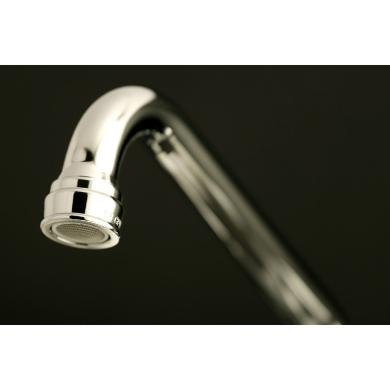 Kingston Brass Kingston Double-Handle 2-Hole Wall-Mount Bridge Kitchen Faucet, Polished Chrome
