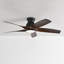 Ventilateur de plafond de 56 pouces à 5 pales en ABS avec ensemble de 3 lumières DEL de couleur, DC 6 vitesses, ventilateur de plafond à télécommande pour patio, salon, chambre à coucher, bureau, intérieur (noir mat + bois)-132276662