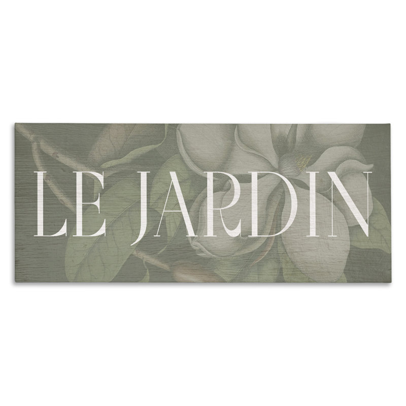 Panneau Le Jardin, toile par Lil 'Rue, H 10 po x l 24 po