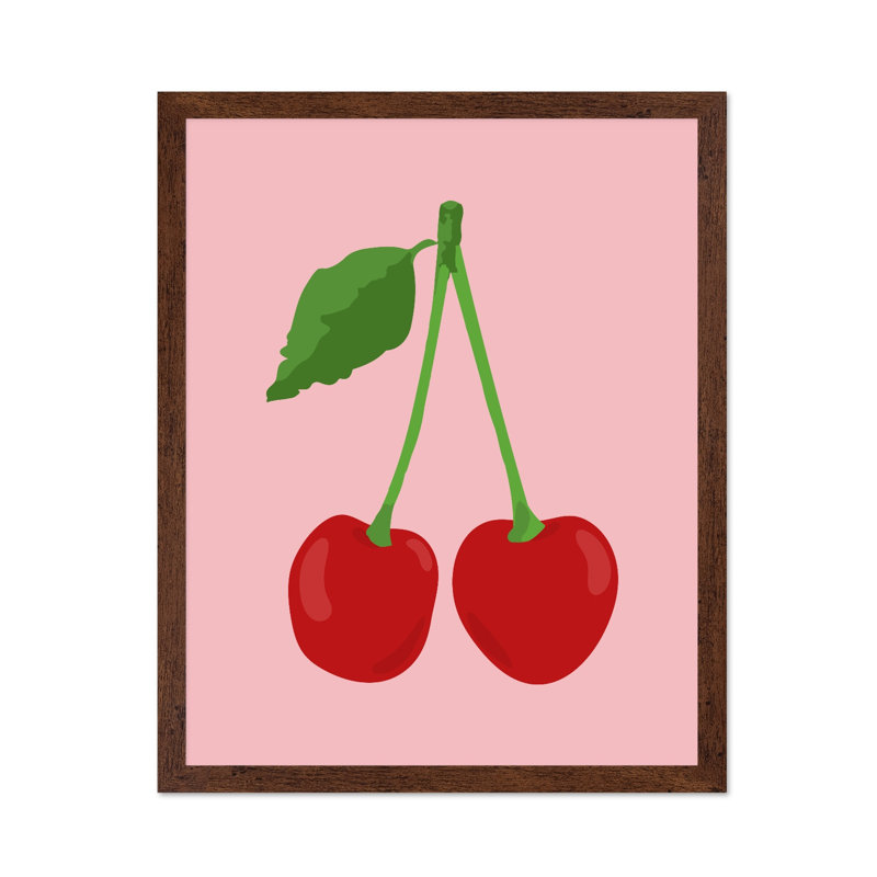 Cerise, Poster, 18"H x 24"W, Brown Framed