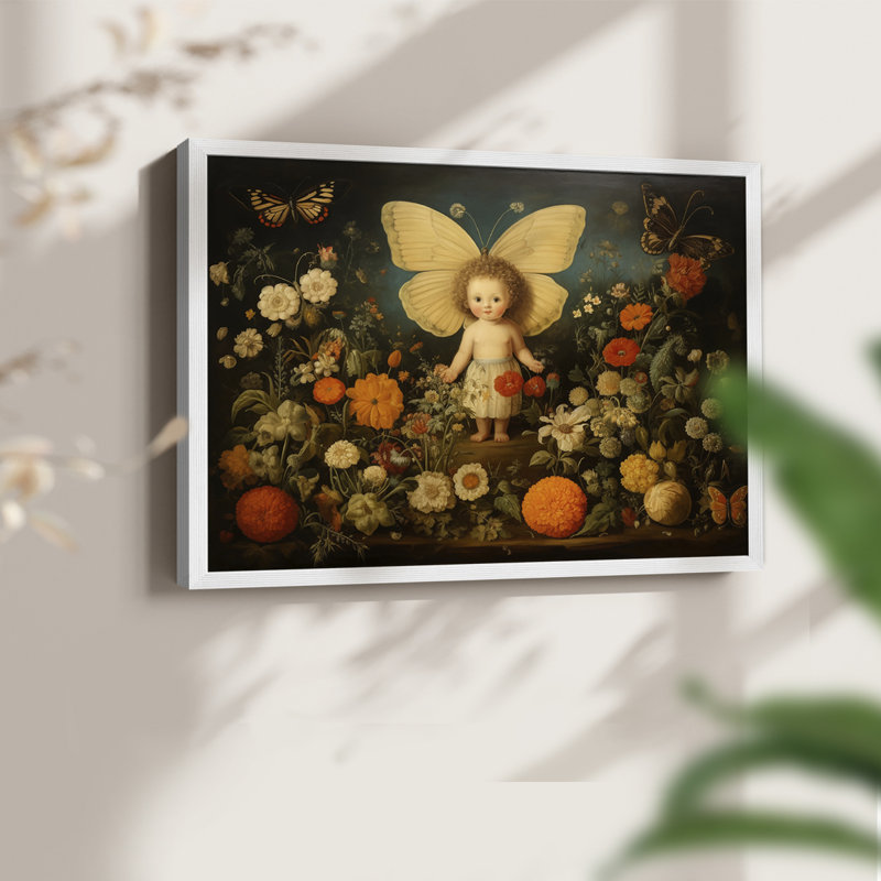 Angels From Above-LVII - Impression encadrée - Restickable, Cadre blanc, H 11 po x l 14 po