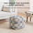 Krikor 20" Gray Maze Upholstered Pouf Ottoman-117292557