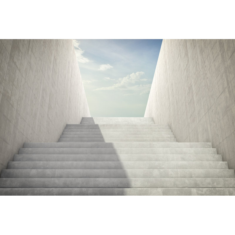 Escaliers et ciel bleu par Imaginima, H 24 po x l 36 po