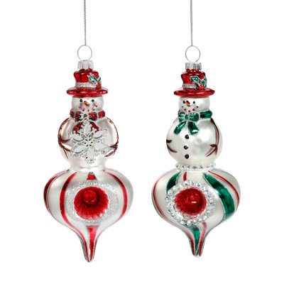 Snowman Peppermint Ornament - 6 Inches Set Of 12