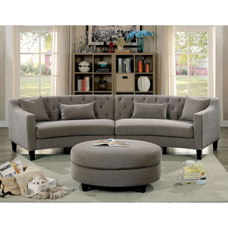 Canapé modulaire d’angle symétrique en cuir 129,5 "Moe