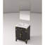 Meuble-lavabo en chêne noir l 24 po x P 18 po Miroir à fermeture douce, nombreuses options de rangement divulguées-1893369974
