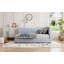 Upholstered Daybed with L-Shaped Design for Comfortable Lounging and Relaxing, Ideal for Home Decor and Socializing-212724059-212724057