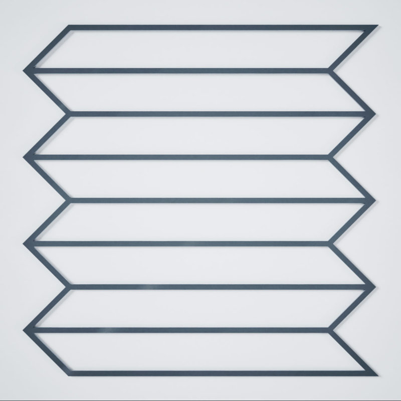 Conroe Decorative Fretwork Acrylic Wall Panels, Large, 23 3/8"W x 23 3/8"H x 1/8"T, Dark Grey, Dark Gray