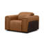 Fauteuil inclinable électrique en cuir brun Sandstone