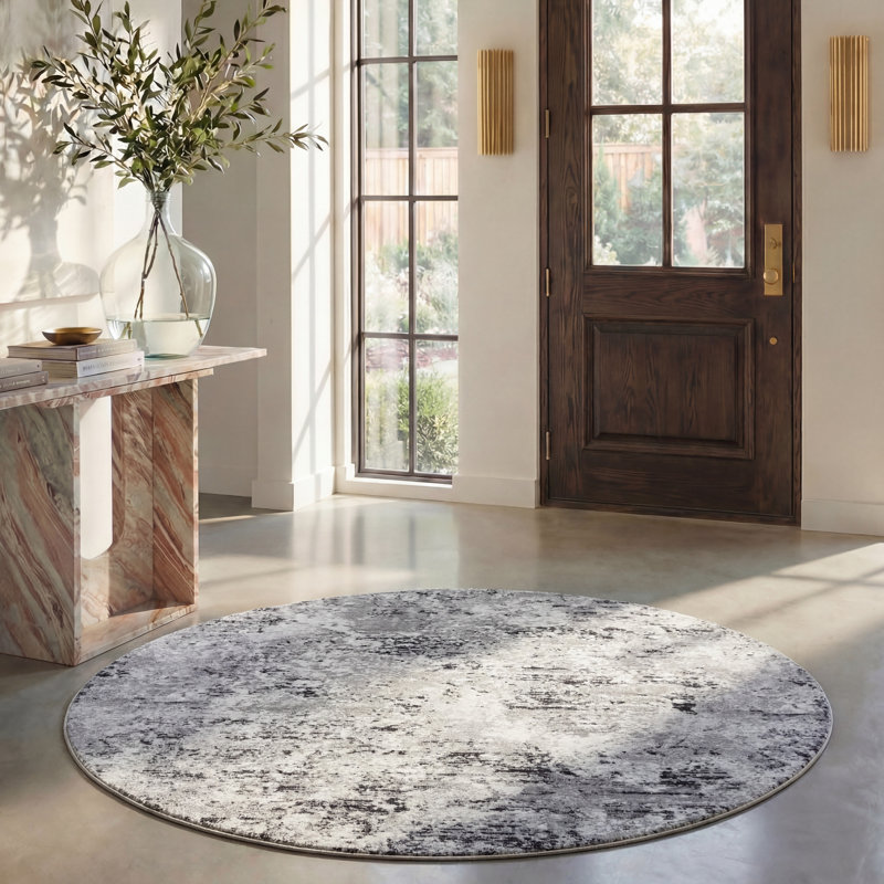 Tapis abstrait Kairo 700 Performance, Rond 6 pi 7 po