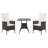Comfortable 3 Piece Patio Dining Sets, Steel & Rattan, Rustic Outdoor Relaxation