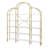 5 Tier Bookshelf With Curved Top, X Bar Gold Shelf, Arched Bookshelf With Anti-Tipping Device And Adjustable Foot Pads