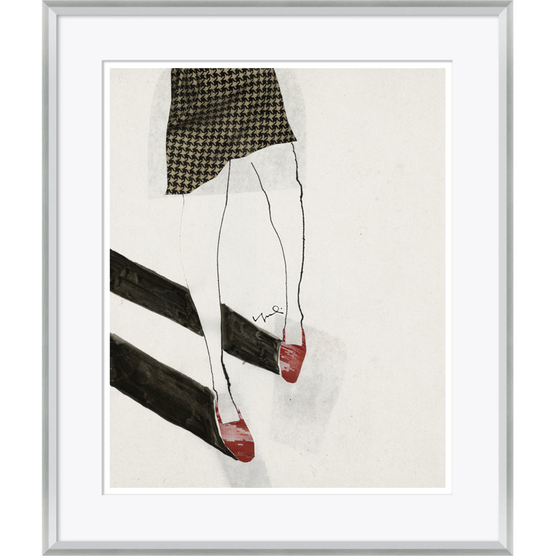 Textile Women in Fashion Framed by Yuki Osada, 26.5'' H x 22.5'' W x 1.75'' D