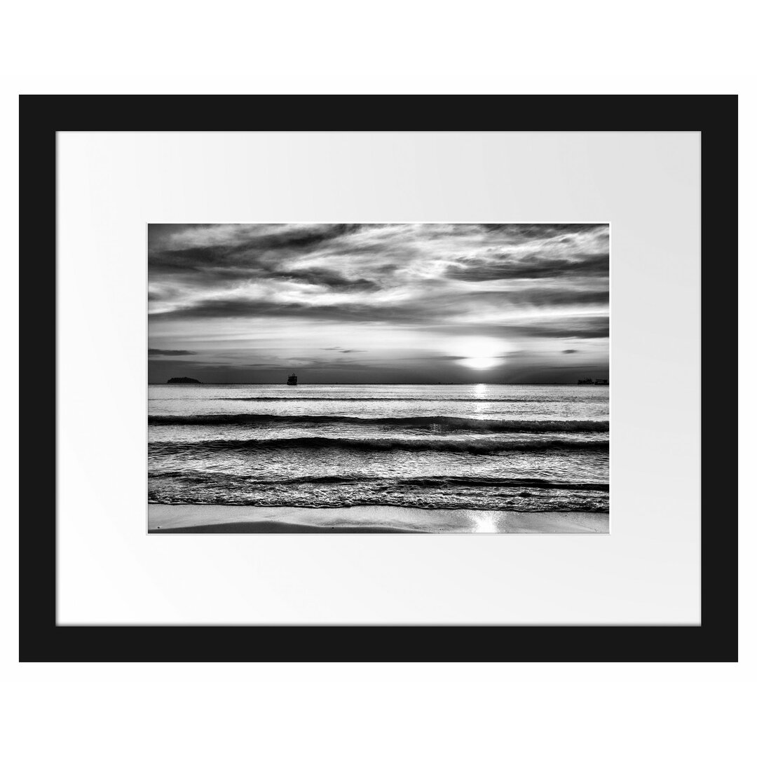 Gerahmtes Poster Malibu Beach Sunrise Water Sand