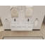 Meuble-lavabo mural avec lavabo double en résine, charnières de porte à fermeture douce et matériau écologique durable pour une expérience de salle de bain améliorée
