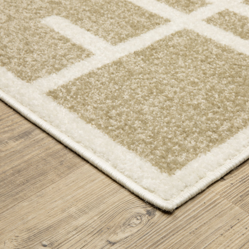Tapis beige / ivoire Hennings, Rectangle 7 pi 10 po x 10 pi