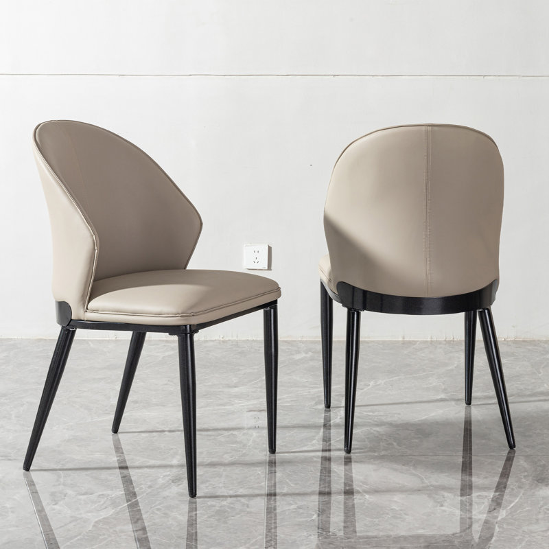 Chaise de salle à manger avec dossier au design unique, ensemble de 2 chaises seulement, sans les tables
