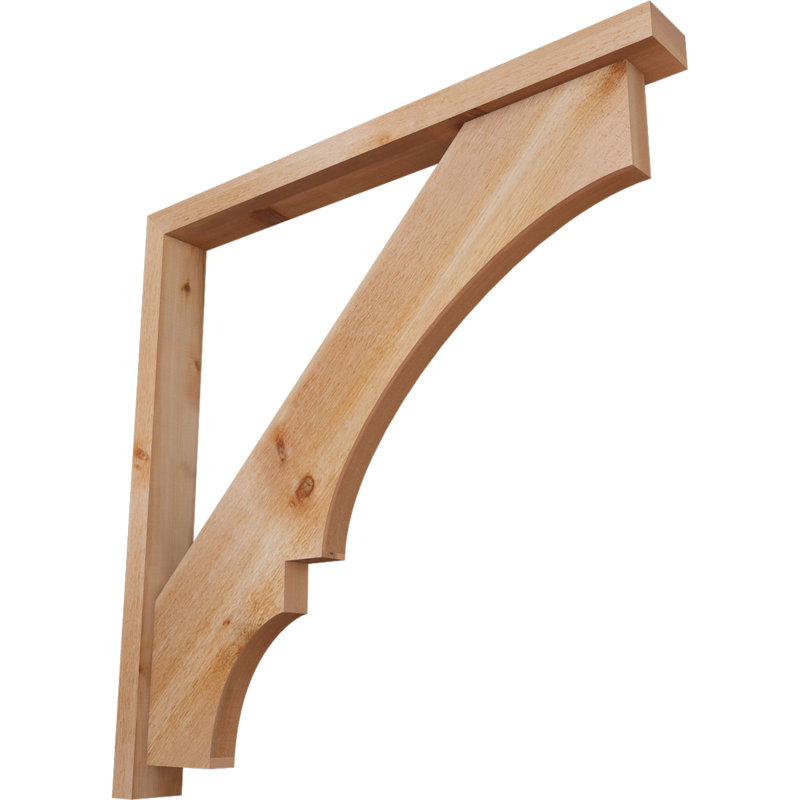 Balboa Block Offset Brace Bracket, 40 x 40, 4"W Western Red Cedar (Rough Sawn)