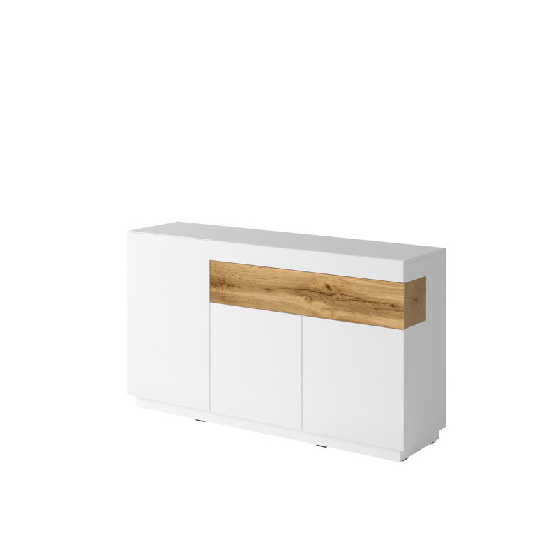 Byard Dining Hutch Welsh Dresser, White Gloss/Wotan