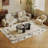 Modern Curved Cream Style Sofa-109306323