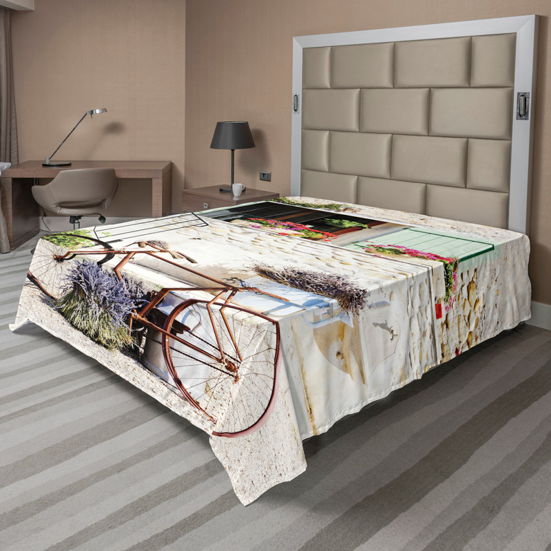 Multicolore Ambesonne, Drap plat pour très grand lit californien