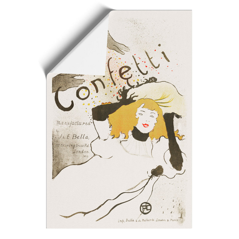 Confetti by Henri de Toulouse Lautrec - Frameless Print, 30cm H x 21cm W x 0.1cm D
