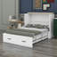 Lit plateforme pliable avec station de charge et grand tiroir de rangement-1384562347