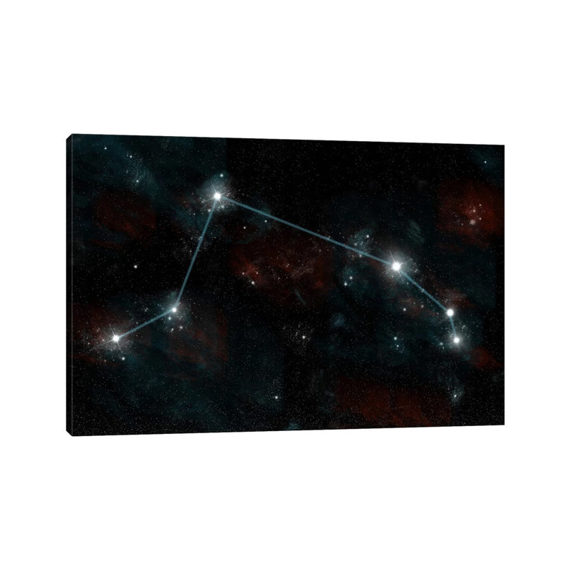 The Constellation Aries the Ram 1 Piece Wrapped Canvas Wall Art, 66.04 cm H x 45.72 cm W x 1.91 cm D