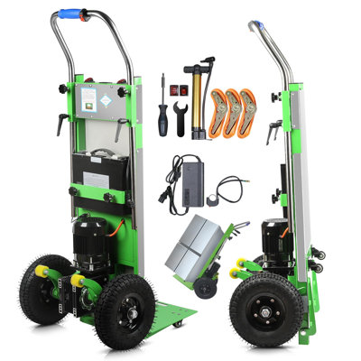 900lbs Capacity Electric Hand Trucks 1250W Heavy Duty Stair Climber Trolley(Green)