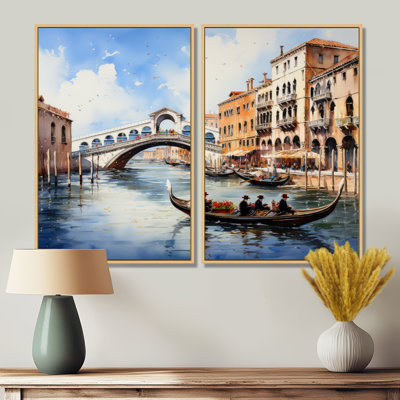 Italie, pont du Rialto, Ponte I - art mural beige