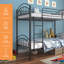 Aedric Twin Over Twin Bunk Bed, 2 In 1 Metal Convertible Bunk Bed Frames for Kids Adults, Black