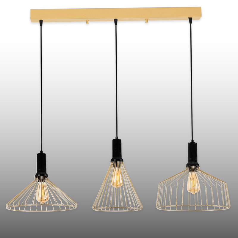 Luminaire suspendu pour îlot de cuisine 3 lumières