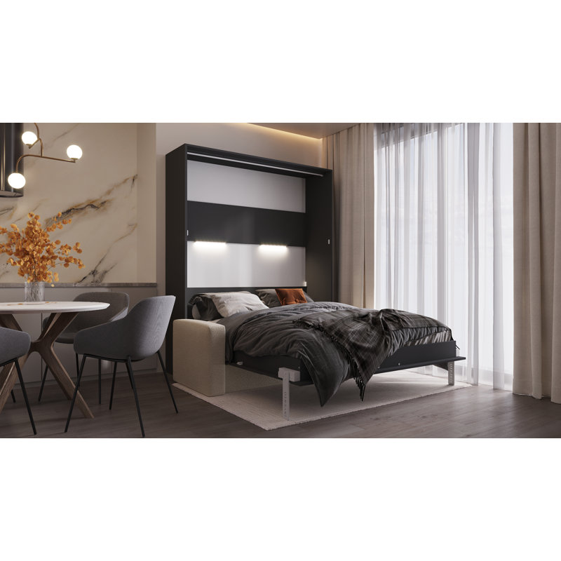 Neidelin Upholstered Bed, Grey/Cream