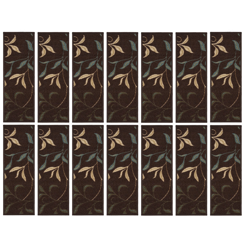 Tapis de marche antidérapants pour escalier en bois, Rectangle 0,71 pi x 2,17 pi