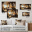 «Bathroom Golden Luxe I» - Art mural en verre acrylique pour salle de bain-101526847