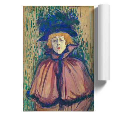 Jane Avril Portrait by Henri De Toulouse-Lautrec - No Frame Painting