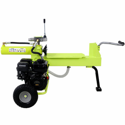 Log Splitter Portable 20 Ton Auto Return Ram System 7HP Engine Horizontal Full Beam Steel Wedge Firewood Splitting Forestry Harvesting,EPA compliant ,Green Color