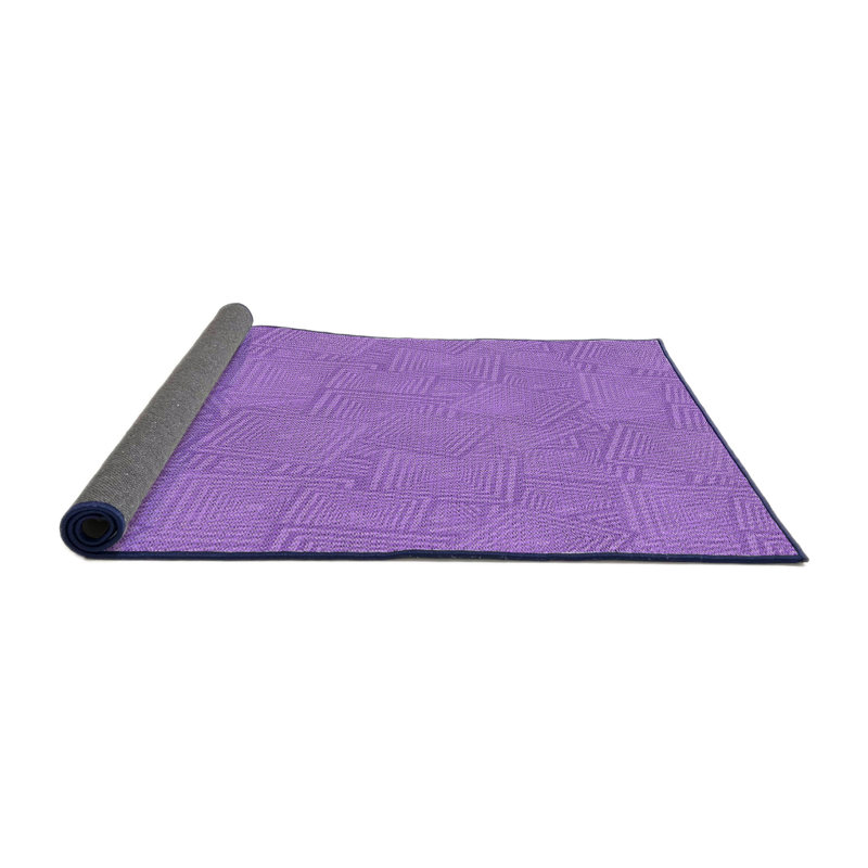 Tapis de zone mauve à motifs Waukeenah, Carré 3 pi