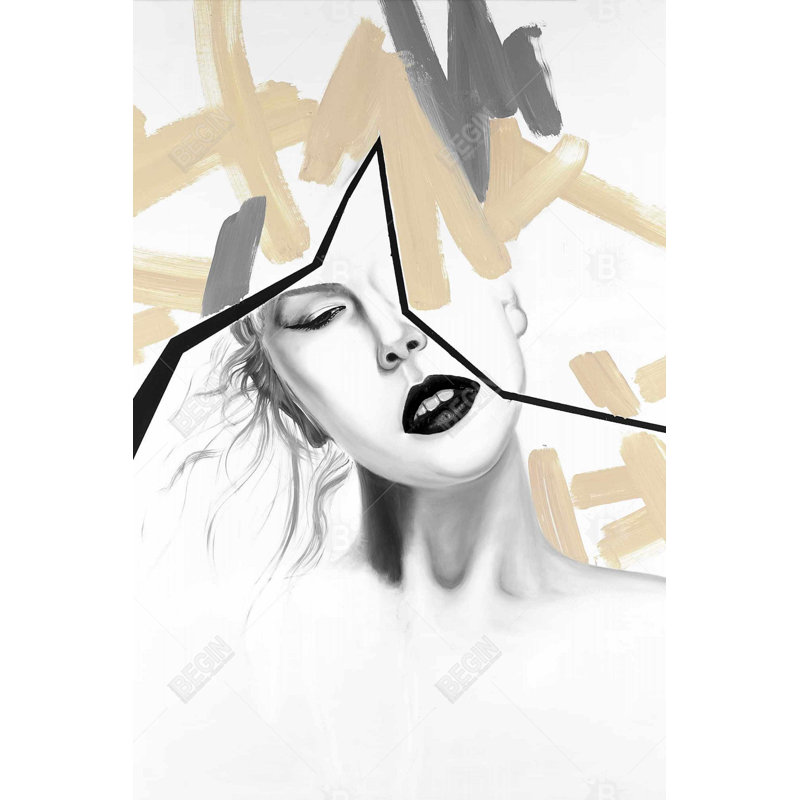 "Femme divisée" sur toile, H 36 po x l 24 po