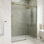 Porte de douche coulissante sans cadre avec verre cannelé 3/8 po Elan E 56 po x l 76 po
