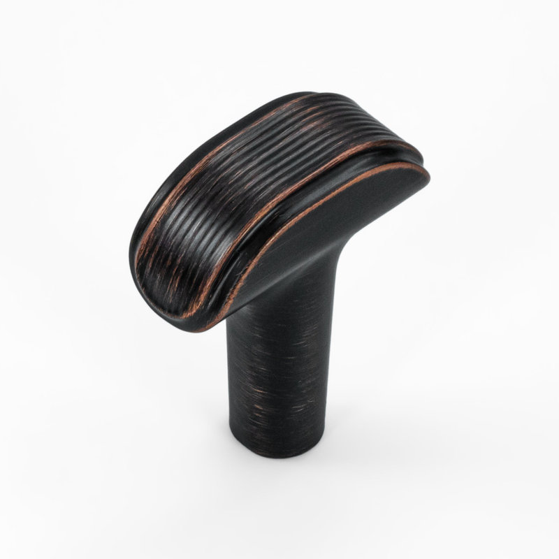 New Collection  1 3/16" Length Geometric Knob Multipack, Oil Rubbed Bronze