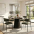 5-Piece Round Dining Table Set for 4
