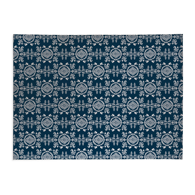 Jackie Soft Step Outdoor Area Rug, Navy, Rectangle 7' x 5'