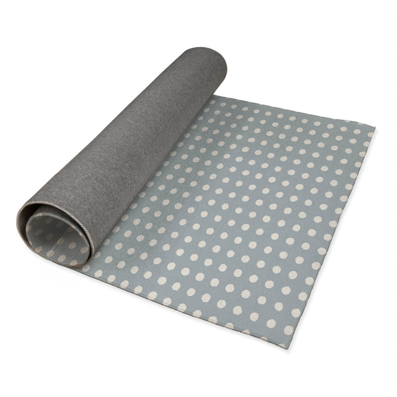 Dot Locked Kids Play Mat, Slate Blue/Blue, Rectangle 24" x 36"